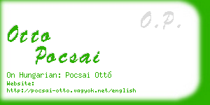 otto pocsai business card